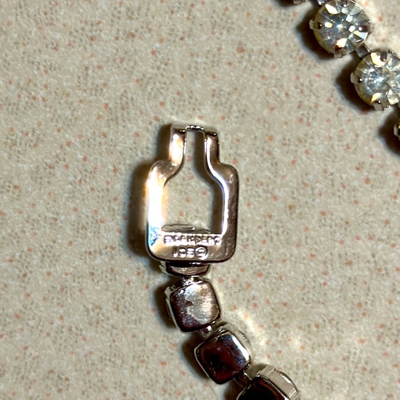 Beautiful Eisenberg ice silver tone rhinestone necklace adjustable clasp (611) - Picture 7 of 7